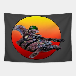 FUNNY GAMER COD SWAG MASHUP SQUIRREL MILITARY HUMOR LIT Tapestry