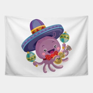 Happy little octopus Tapestry