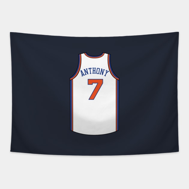 Carmelo Anthony New York Jersey Qiangy Tapestry by qiangdade