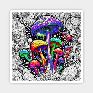 Magic Mushrooms Magnet