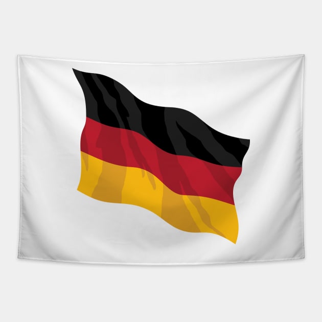 German Waving Flag Illustration Tapestry by hobrath