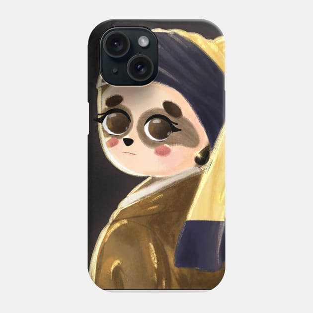 sloth with pearl earing Phone Case by byjilooo