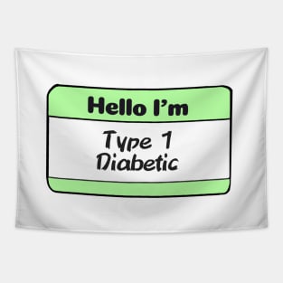 Diabetes Nametag - Lime Tapestry