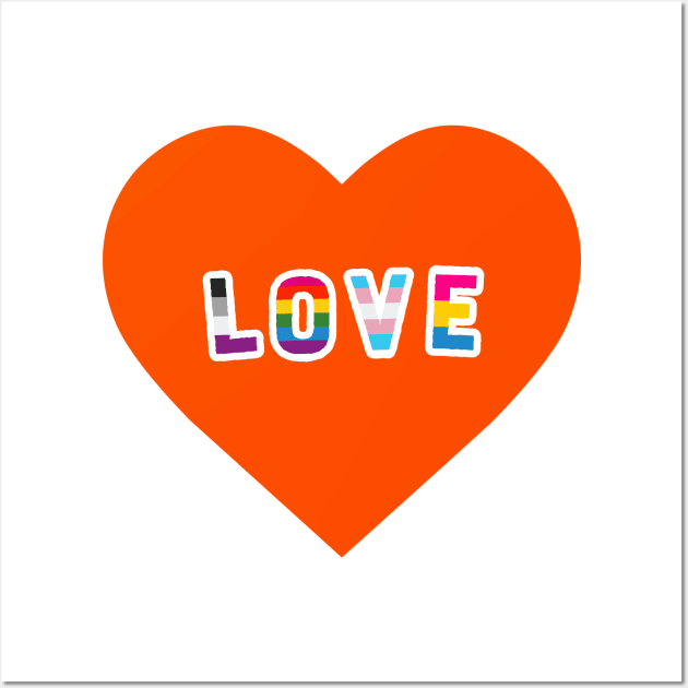 LGBTQ Love Heart Simple Design - Lgbt Pride - Posters and Art Prints