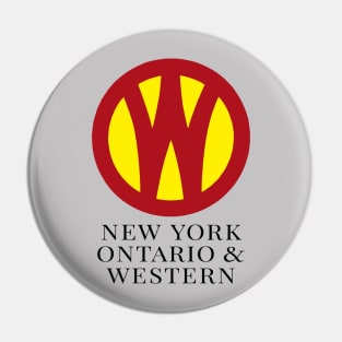 New York Ontario & Western Railway Logo & Text, for Light Backgrounds Pin