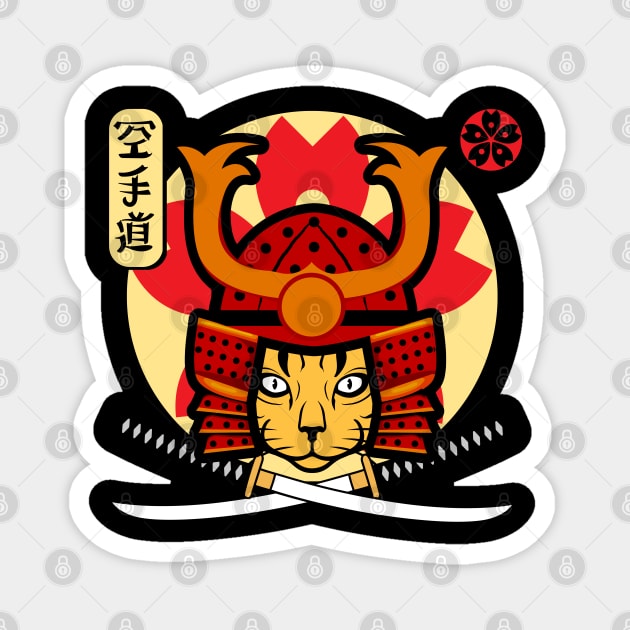 Samurai Cat Magnet by FullOnNostalgia