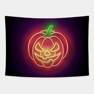 Neon Halloween design Tapestry