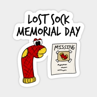 Lost Sock Memorial Day Funny Doodle Magnet