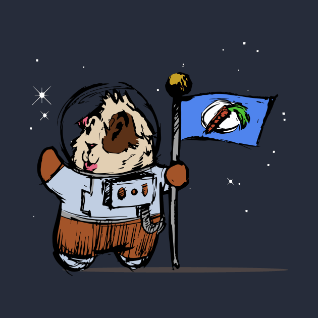 Astronaut Guinea Pig by GuineaPigArt