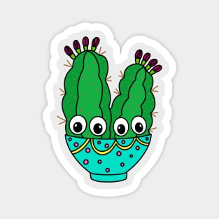 Cute Cactus Design #259: Apple Cacti In Bowl Magnet