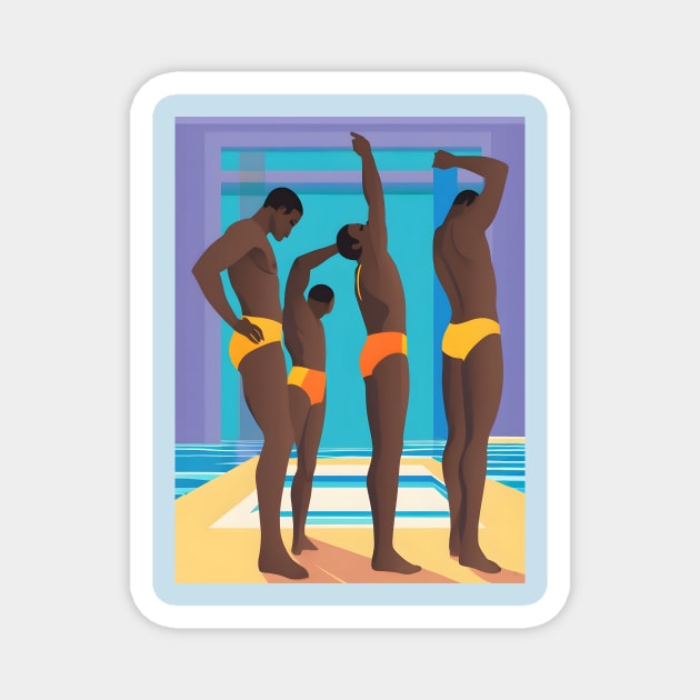 Swimming Buddies Magnet by FabrizioX