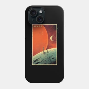 Space Adventure Vintage Travel Poster Phone Case