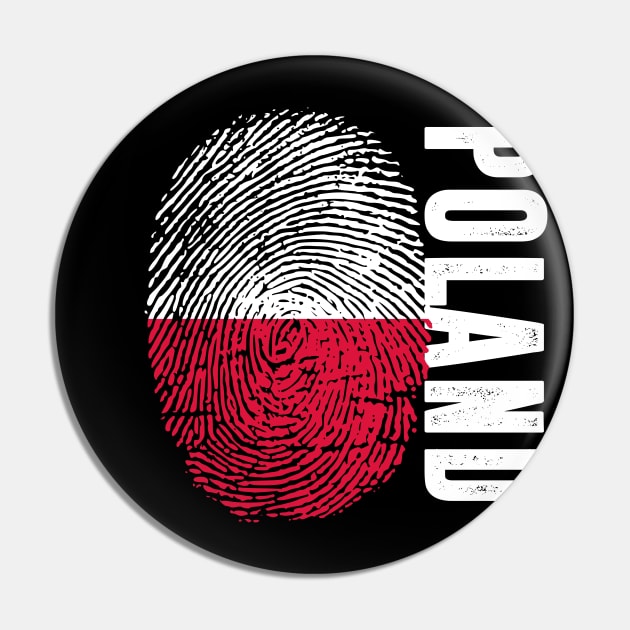 Poland Flag Fingerprint My Story DNA Polish Pin by Your Culture & Merch