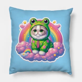 Froggy Cat Pillow