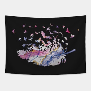 Abstract Bird art, abstract painting Tapestry