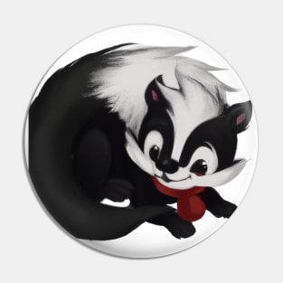 Cute Skunk Drawing Pin