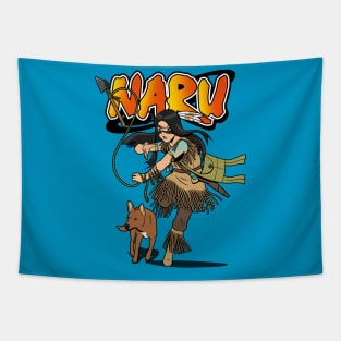 Native Indian Alien Fighting Warrior Ninja Shinobi Parody Tapestry