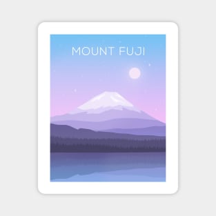 Mount Fuji, Japan Pastel Illustration Magnet