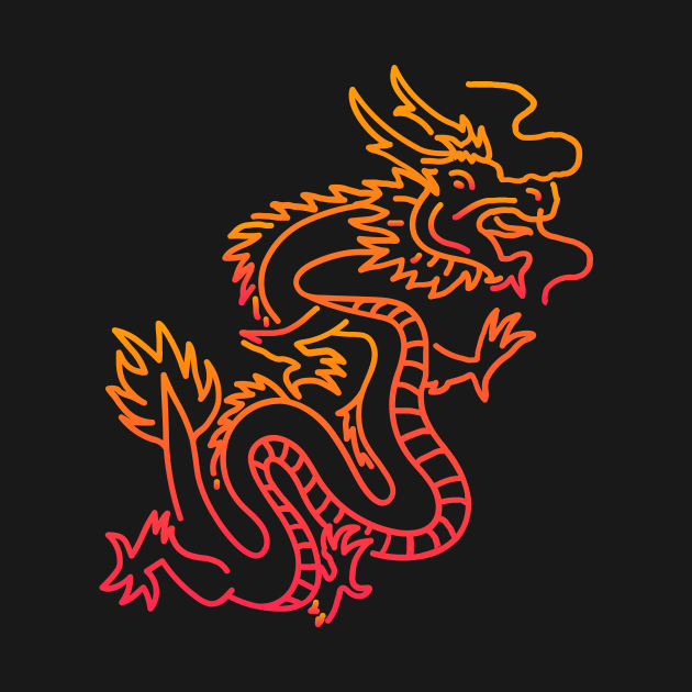 Trippy Psychedelic Chinese Dragon by MeatMan