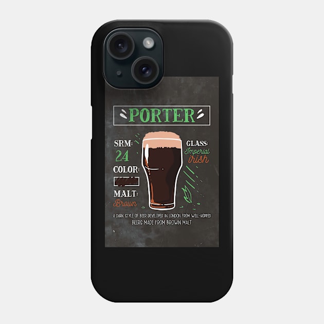 Porter Beer Brewer Brewing Craftbeer Brewery Hop Phone Case by amango