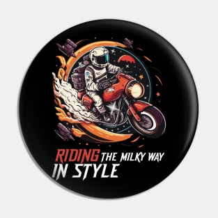 Biker Astronaut Pin