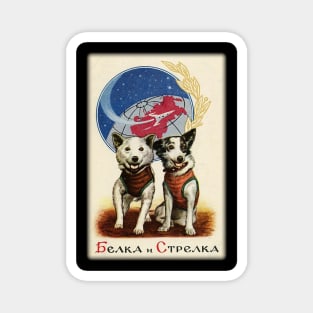 Belka and Strelka Space Dogs Magnet