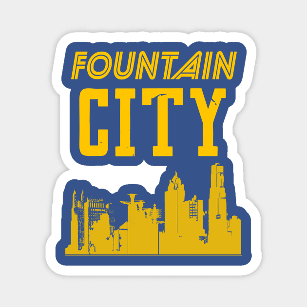 Fountain City - Kansas City Magnet by KC1985