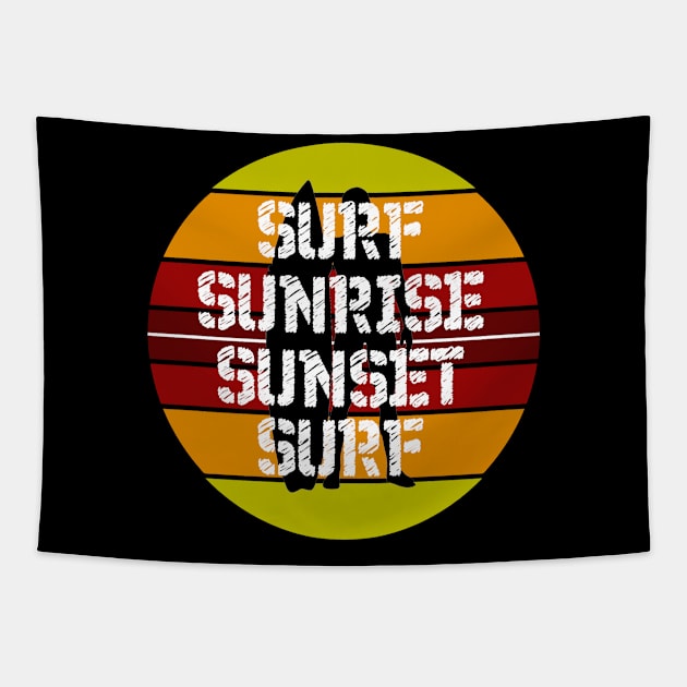 Sunrise Sunset Surfing Tapestry by TriHarder12