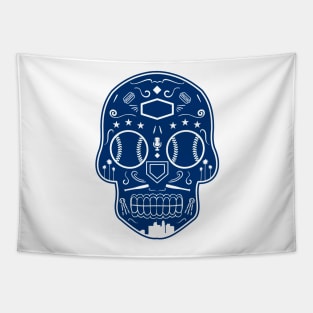 Los Angeles Baseball Sugar Skull Tapestry