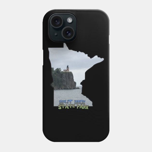 Minnesota State Outline (Split Rock State Park) Phone Case by gorff