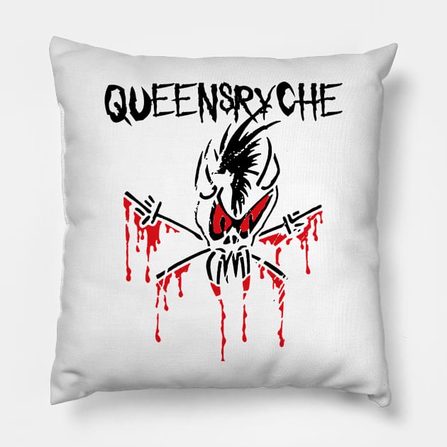 headbang queensryche Pillow by potato cast