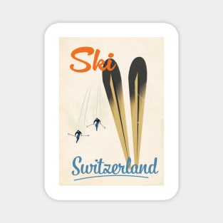 Switzerland Ski poster Magnet