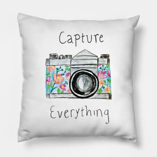 "Capture Everything" Floral Camera Pillow