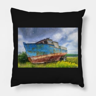 Old Fishing Boat Pillow