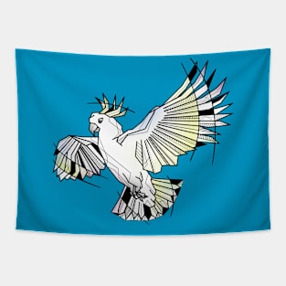 Geometric cockatoo Tapestry