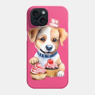 Cute basset hound dog with candies and cakes gift ideas for all Phone Case