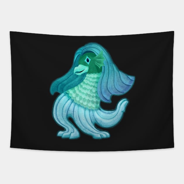 アマビエ - Amabie Yokai Tapestry by dnacademic