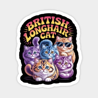 90's British Longhair Cat Highland Straight Magnet