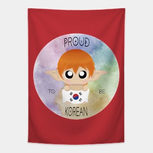 Proud to be Korean (Sleepy Forest Creatures) Tapestry