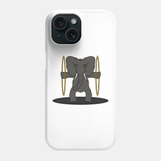 Elephant as Arthist at Circus Phone Case