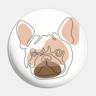 Modern One line Abstract Frenchie Pin