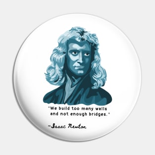 Isaac Newton  Portrait Pin