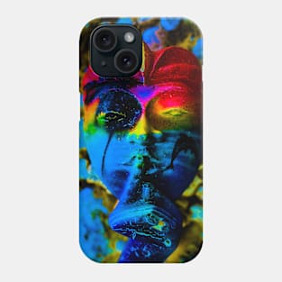 A blue red Bali face mask Phone Case