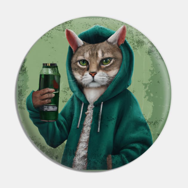 Cat celebrate the St Patrick Day Pin by HarlinDesign