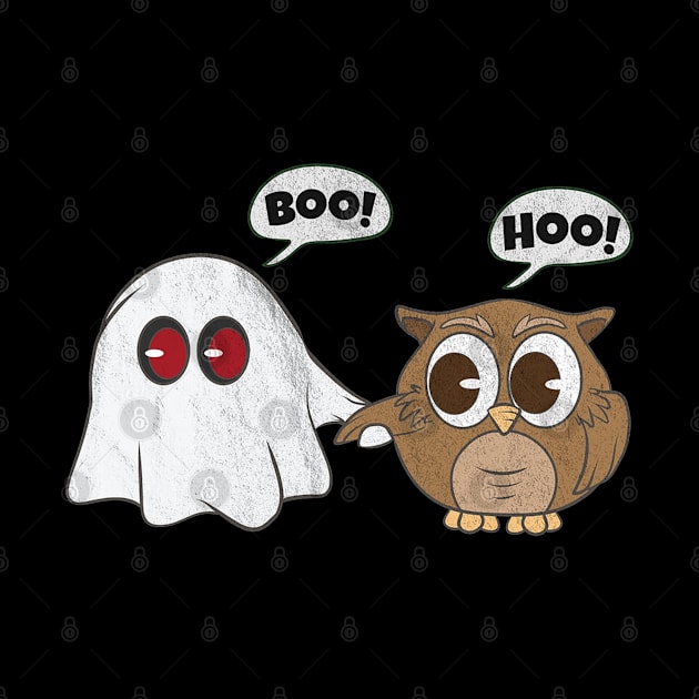 Boo Hoo Owl Ghost Halloween Cute Best Friend by luxembourgertreatable