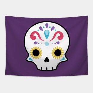 Sugar skull flower Tapestry