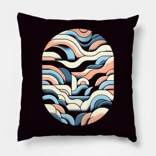 Lofi Serenity Waves Pillow