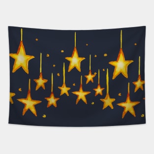 Gold stars christmas vibe Tapestry