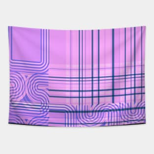 Abstract lines and waves pattern Tapestry