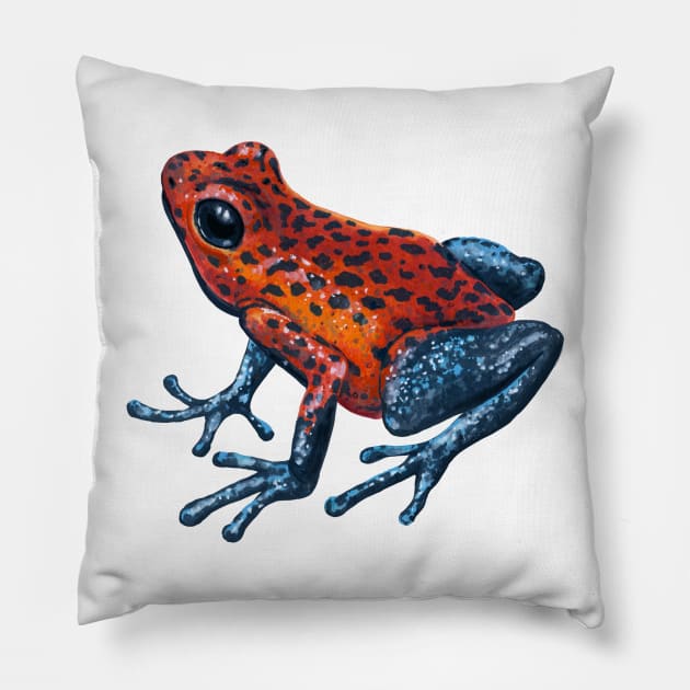 Dart frog Pillow by katerinamk